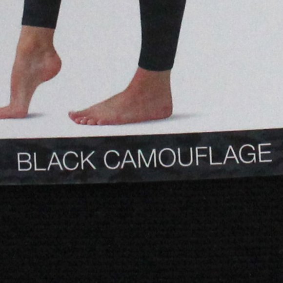 Women's Size L/XL Seamless Textured Black Camouflage No Muffin Top Legging - Picture 5 of 12